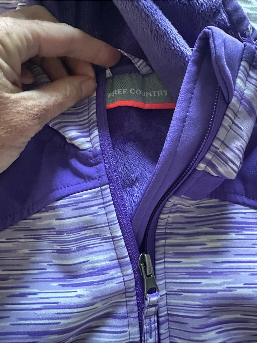 Purple Hooded Zip-Up Jacket